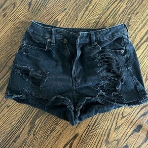 American Eagle Black High Waisted Shorts